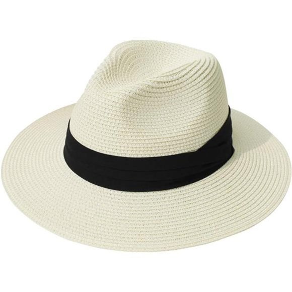 FEDORA Beach Sun Hat UPF50+ 02-fold Belt Beige